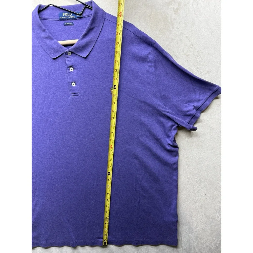 Polo Ralph Lauren Classic Fit Polo Shirt Men's XXL TTG Purple Flesh Pony Preppy